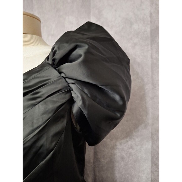 NEW Ryu One Shoulder Cocktail Dress Sz L Puff Sleeve A-Line Fairy Party Holiday - Picture 6 of 14